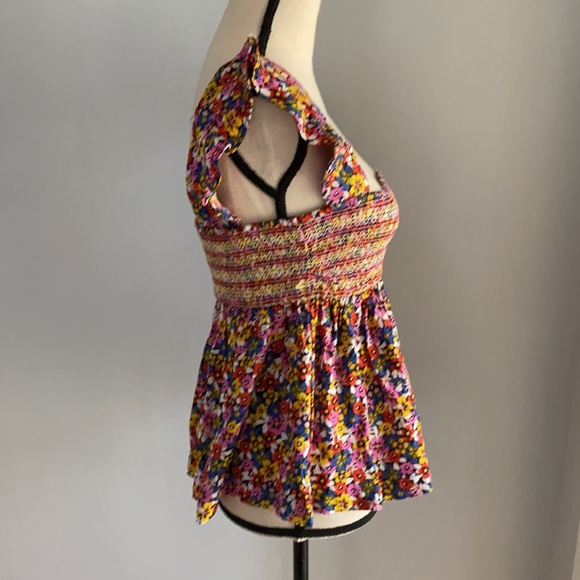 NWT UO Charlotte Smocked Ruffled Babydoll Top - Picture 7 of 10